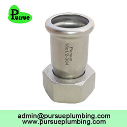 Quality warranty stainless steel female union coupling press fittings manufacturer