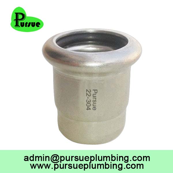 Press end stop stainless steel 304 316 pipe fitting one end closed end cap