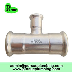Good price China manufacturer pipe press fitting ss reducer stainless steel reducing tee