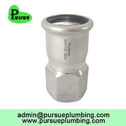 Manufacturer price pipe fittings connector stainless steel adapter female bushing plumbing press fit fittings